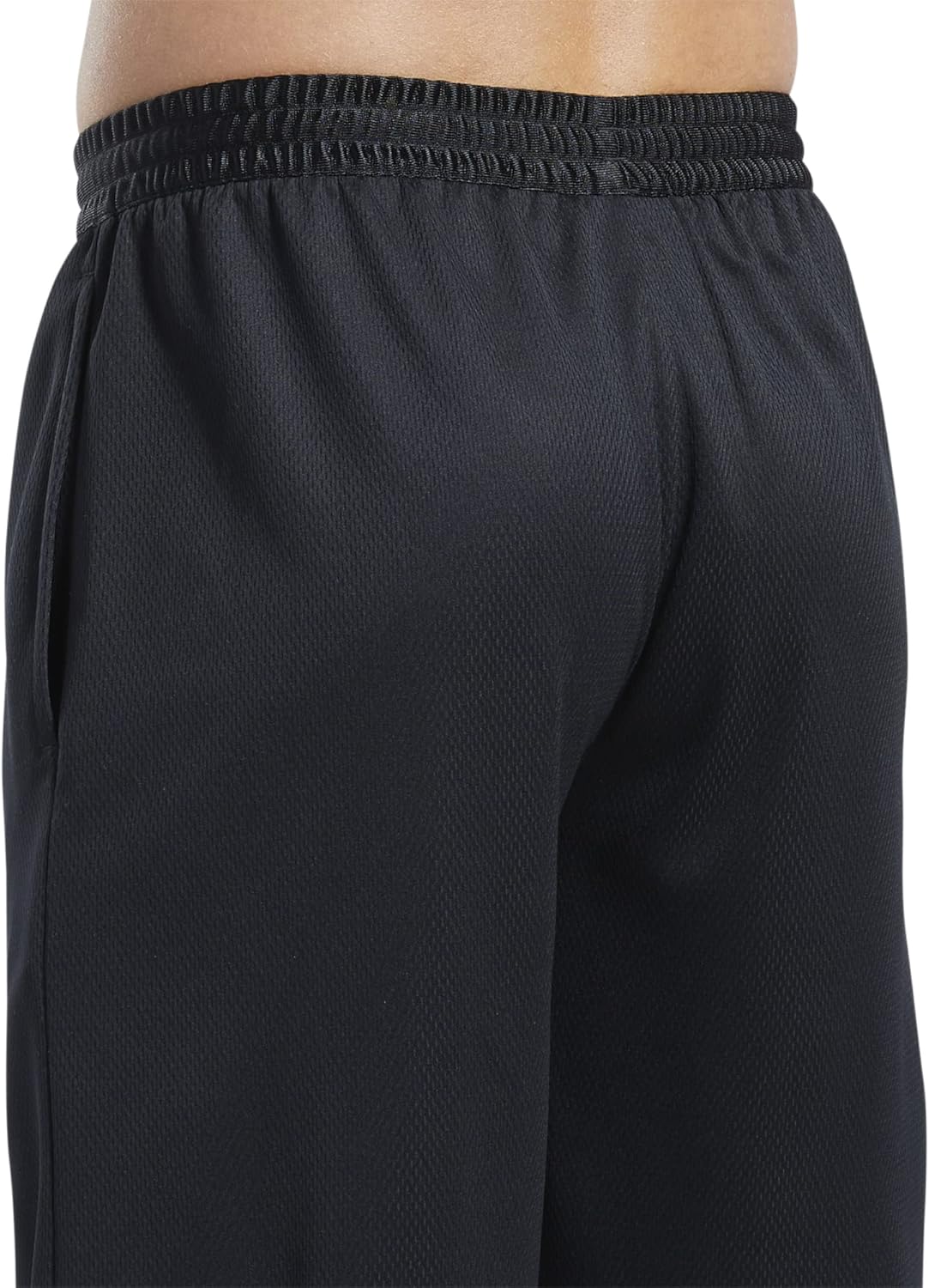 Reebok Men's Basketball Mesh Shorts, Black, L
