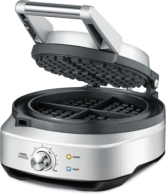 The Sage No-Mess Waffle Maker, Brushed Stainless Steel, BWM520BSS