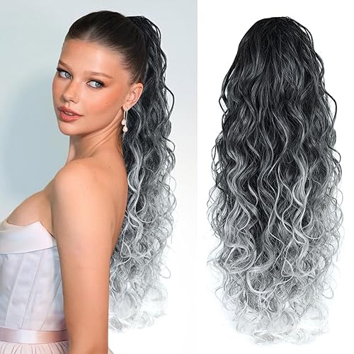 Fashion Icon Curly Wavy Ponytail Extension Clip In Wave Real