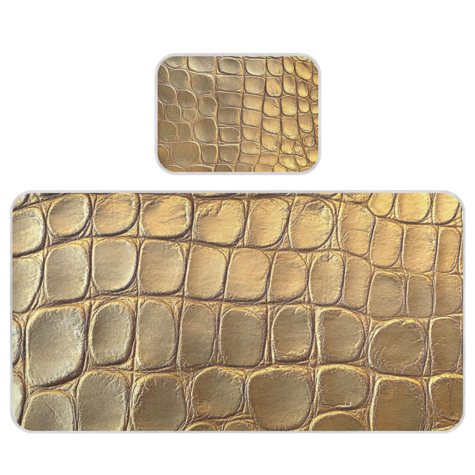 Gold Crocodile Skin Texture Cooling Baby Crib Mattress Cover 28