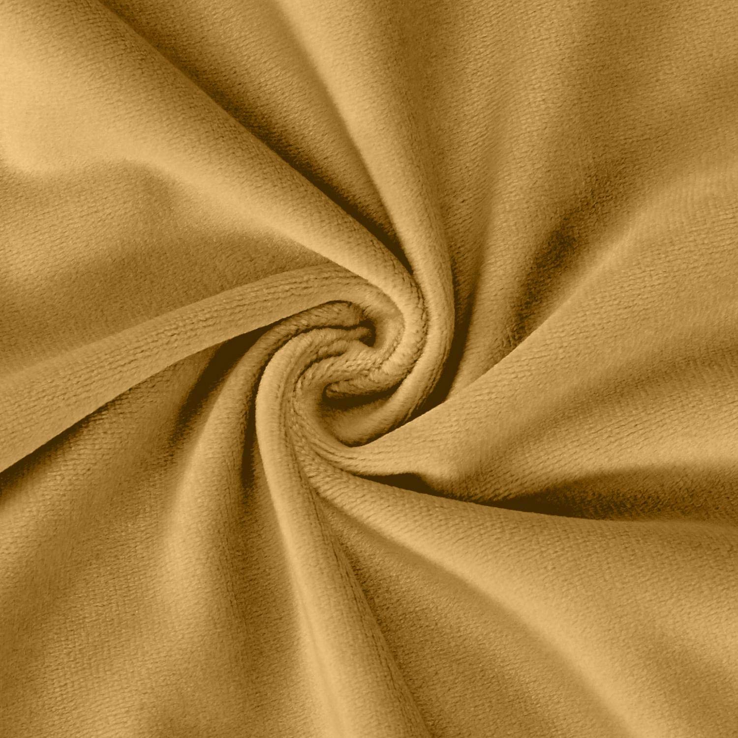 ChadMade Rideau Velours Mat Solide Lourd Draperies Occultants Double Face 168 x 230 CM, Rideau Ruban Plissés pour Salon Balcon Chambre (Blé)