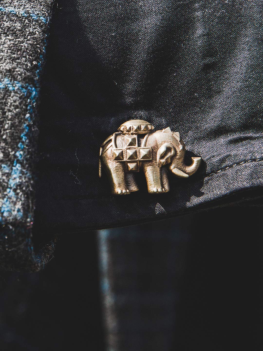 Messing Elefant Manschettenknopf Tiermotiv Manschettenknöpfe Elefant Manschettenknöpfe & Reversnadel Elefant Pin Elefant Revers Pin Geschenk Set für Herren