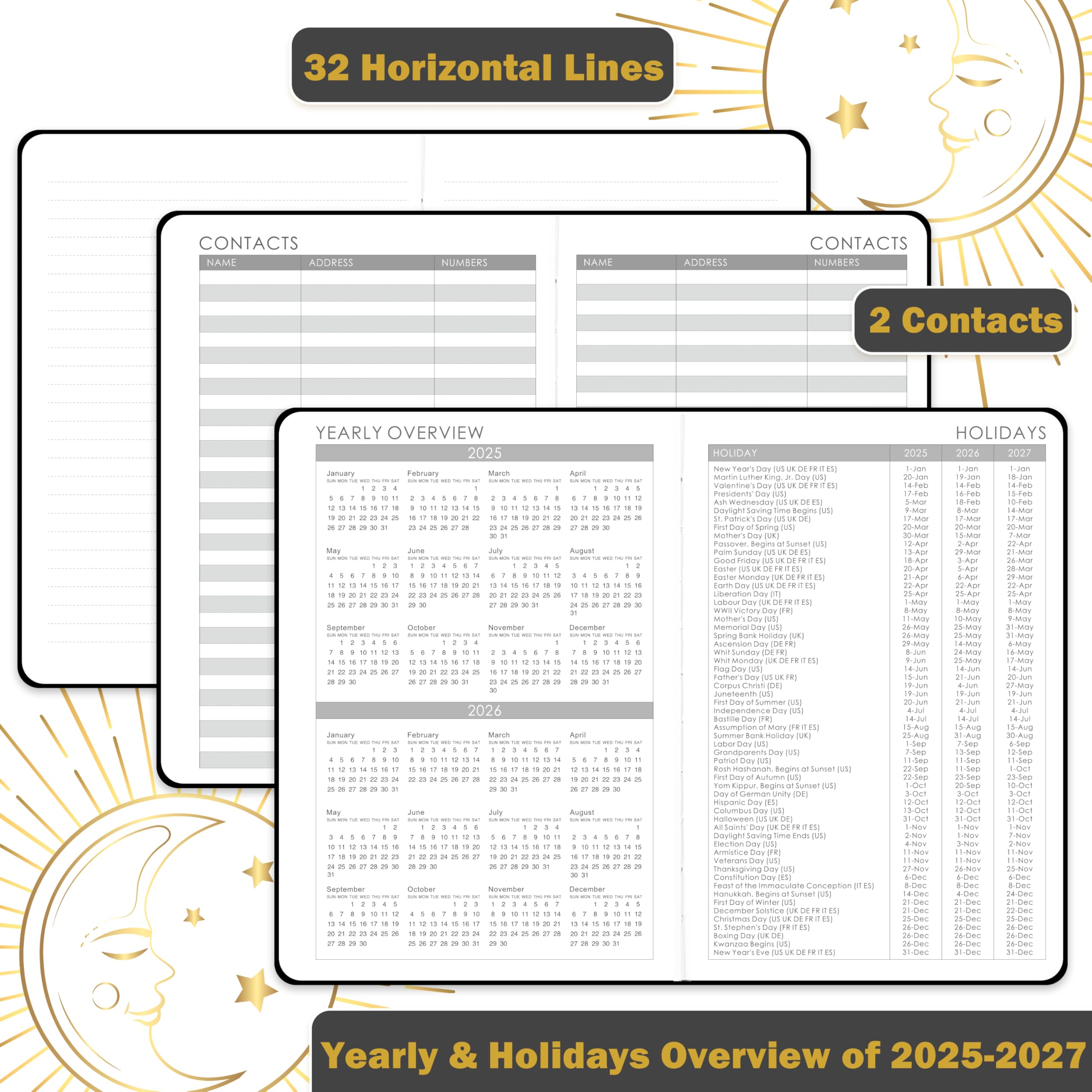 Snapklik.com : 2025 Planner - 2025 Weekly Monthly Planner, January 2025 ...