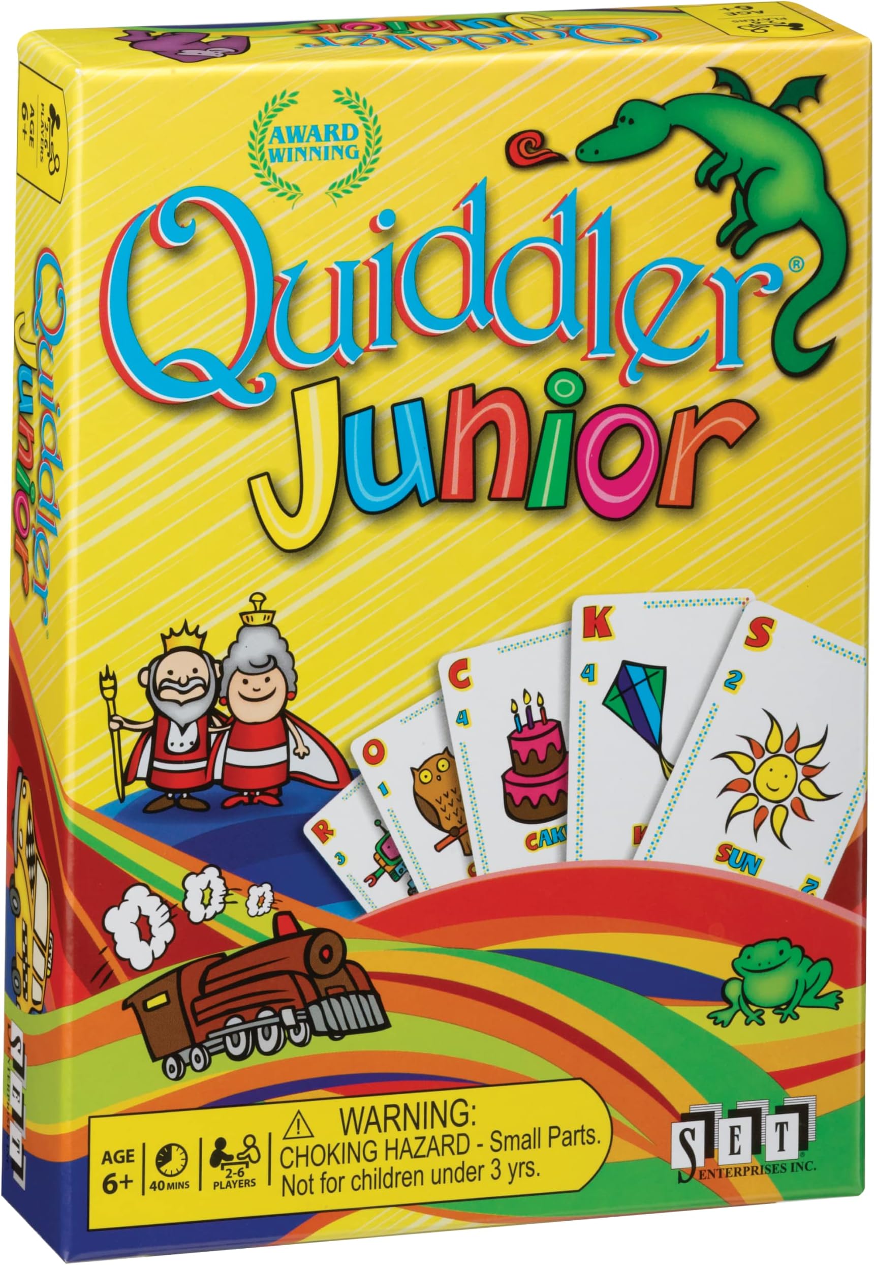 Quiddler Junior — For the FUN of Words! — Family Fun Word Game — For Ages 6+ — 2-6 Players