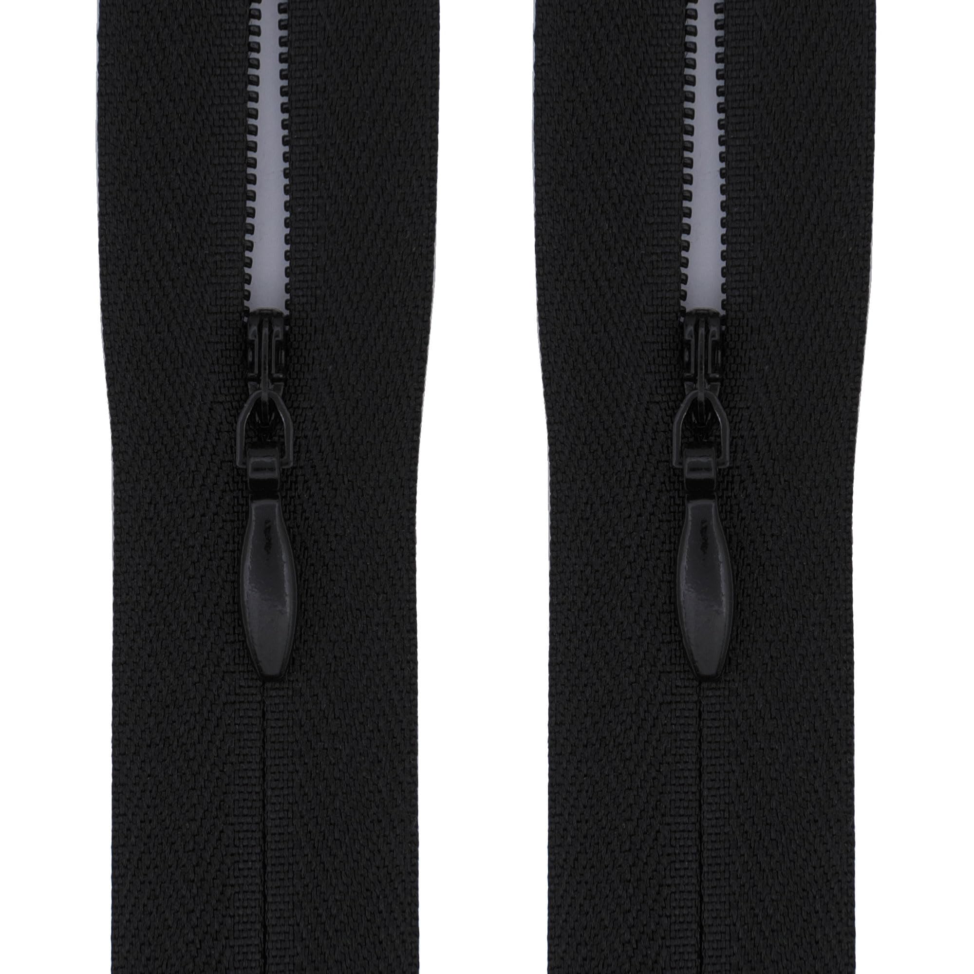 #3 Invisible Zips, 2 Pack, 9 Inch, Black
