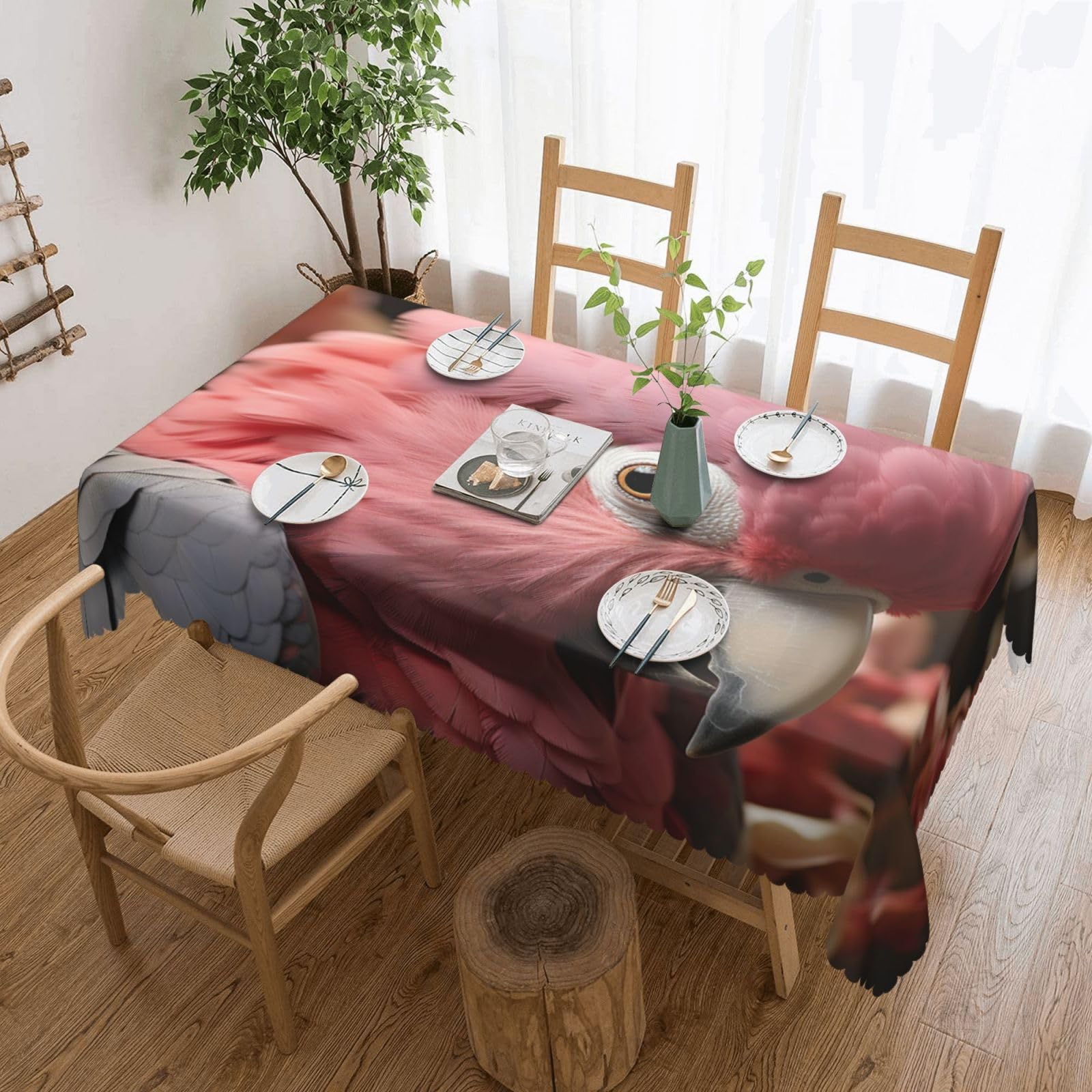 Nappe tissu anti-tache grise finie la corvée de repassage table 137 x 183 cm