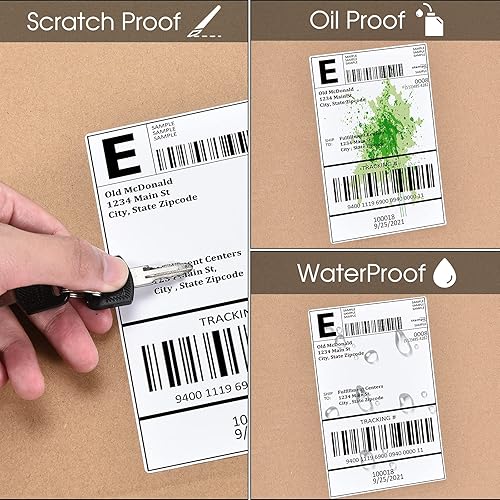 Miniatura 4 de Pacific Mailer Etiquetas térmicas 4x6 1000 etiquetas de envío térmicas directas fanfold