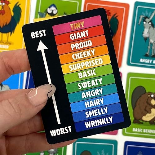 Miniatura 2 de Ginger Fox Giant Beaver Tiny Ass - Juego de cartas de fiesta para adultos, Top Trump tus oponentes para la victoria, It's Dam Funny, animales y