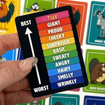 Ginger Fox Giant Beaver Tiny! Party Card Game | Hilarious Boasting Fun for Grown Up | Silly Wordplay | Great for Game Night with Friends | Naughty Nature Animal Fun Gift