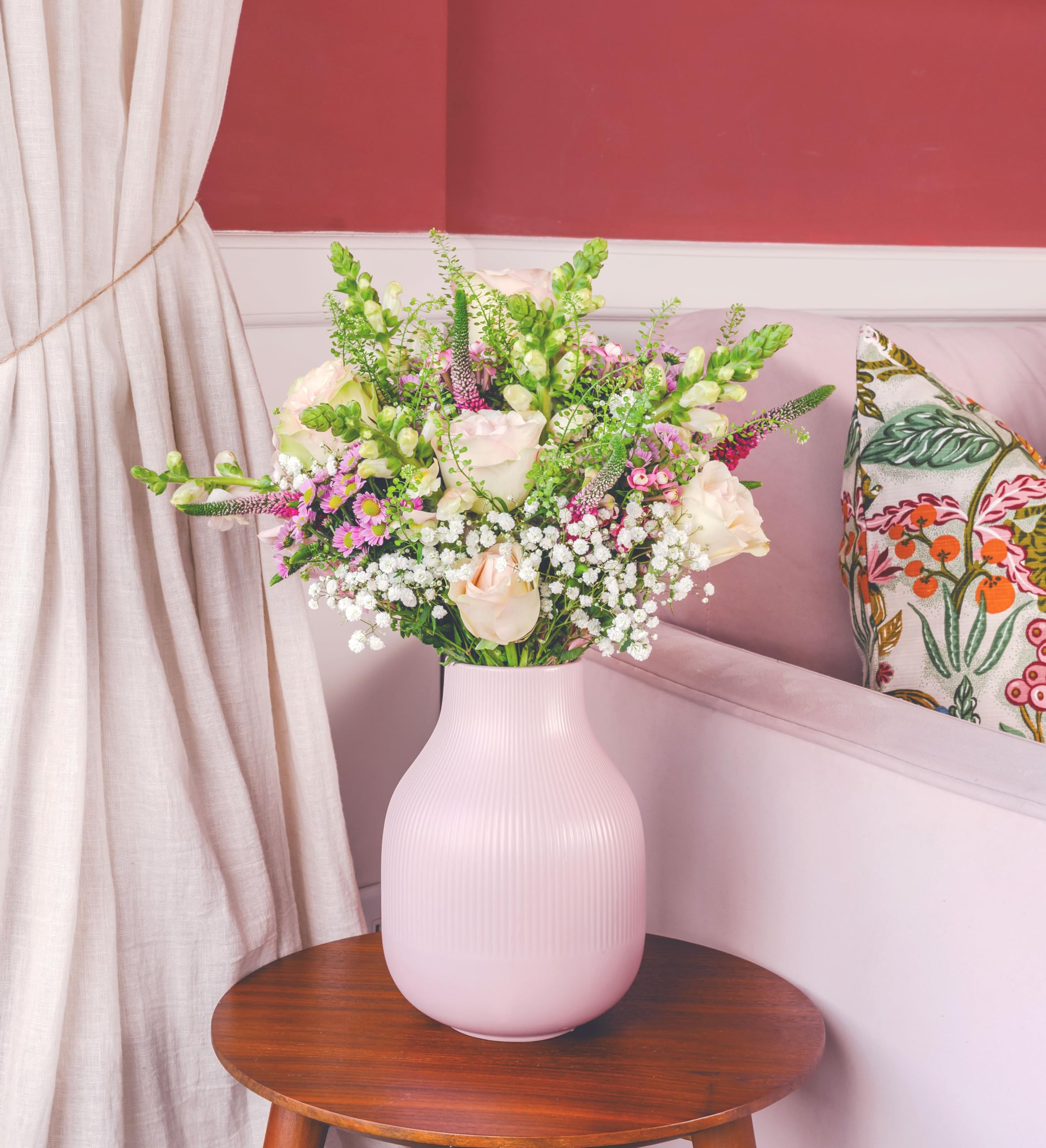 Soleil Rose Arrangement de fleurs fraîches livré en main Cadeau élégant taille M