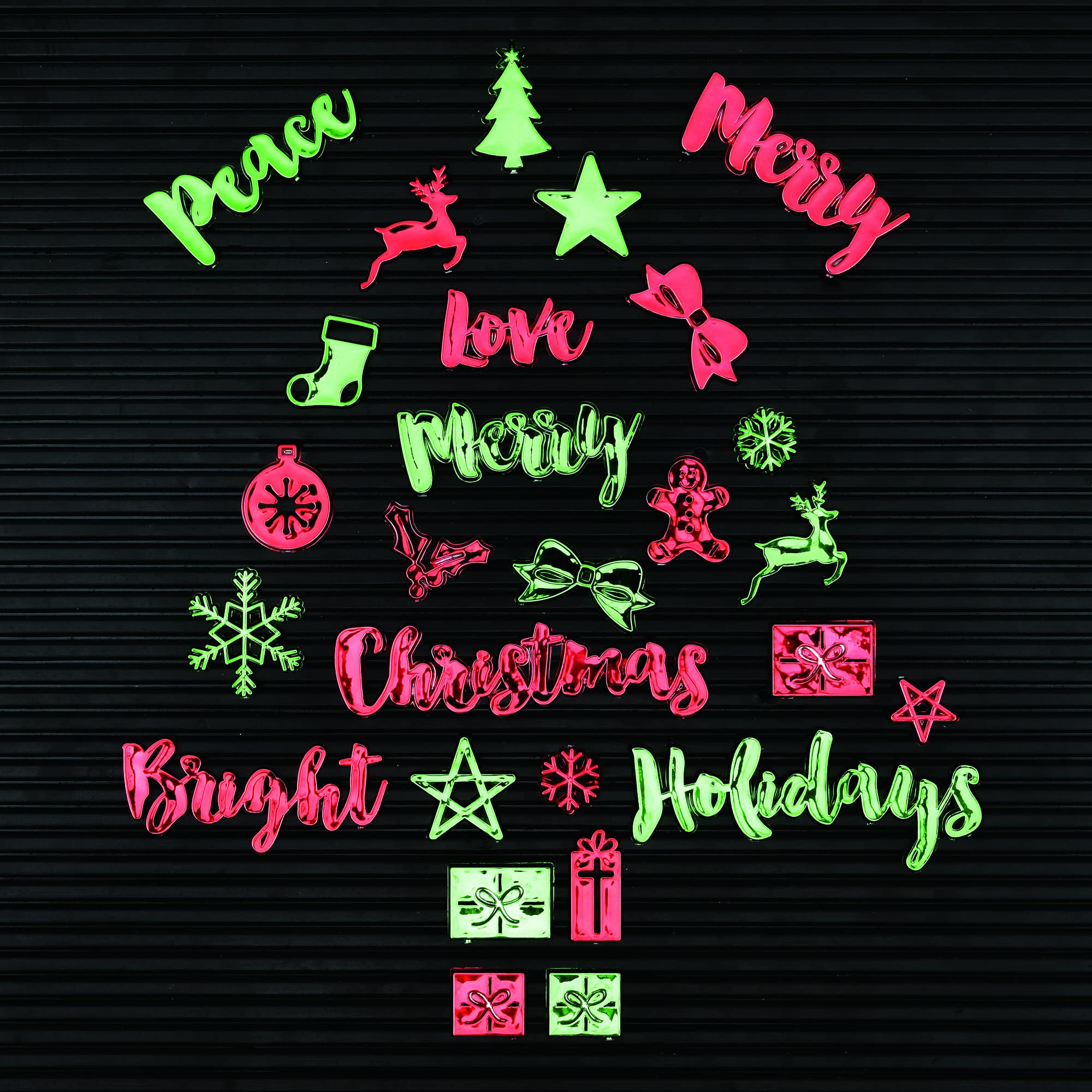 Buy 3/4 Inch Christmas PreCut Letters for Flet Letter Boards,110