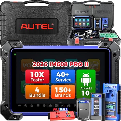 Autel Scanner Diagnostic Scan Tool, 2026 OBD2 Car Scanner with 4 Useful Accessories Worth 2000Bucks, 40 Services, OE Full System, Full Bidirectional Tool, 3K+ Active Test, DOIP CANFD, OS10, 4G&128G
