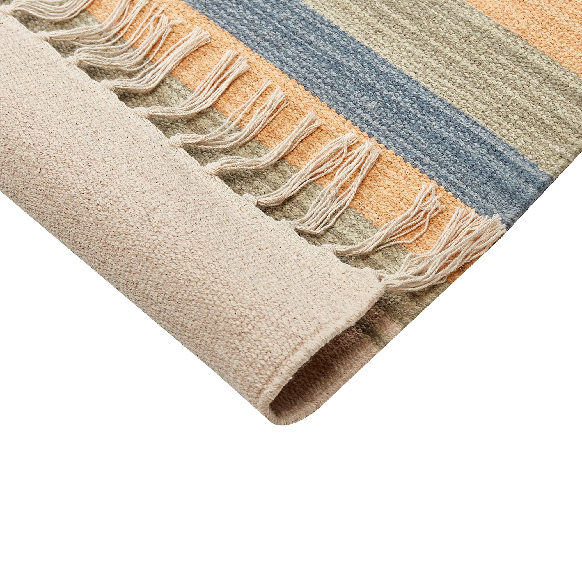Tapis Kilim avec Motif Géométrique 200 x 300 cm en Coton Multicolore Aparan