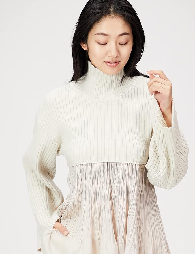 Amazon | [スナイデル] クロップドニットレイヤードトップス  