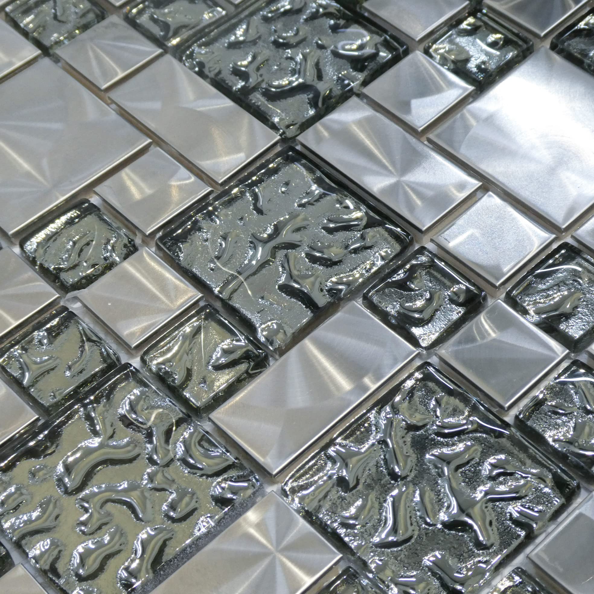 Total Look Design Tiles And Interiors Silver Designer Hong Kong Grey And Mosaic Walls Floors Tiles Sheet Bathroom