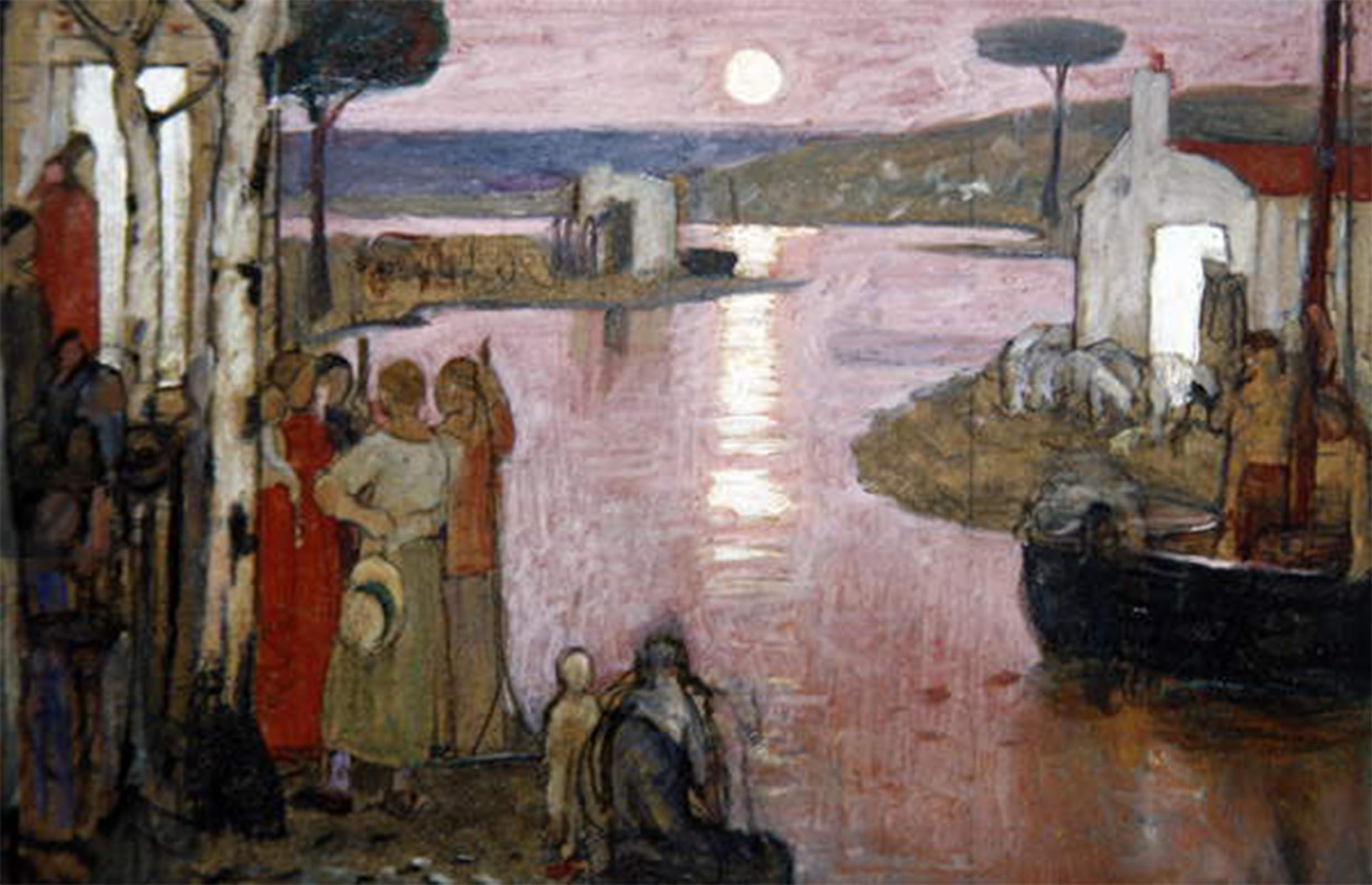 SERENDIPITP Vintage Wall Art Canvas Nordic Poster Canvas Print Picture Evening Idyll by Frederick Cayley Robinson Wall Art Poster for Home Decor 60x90cm