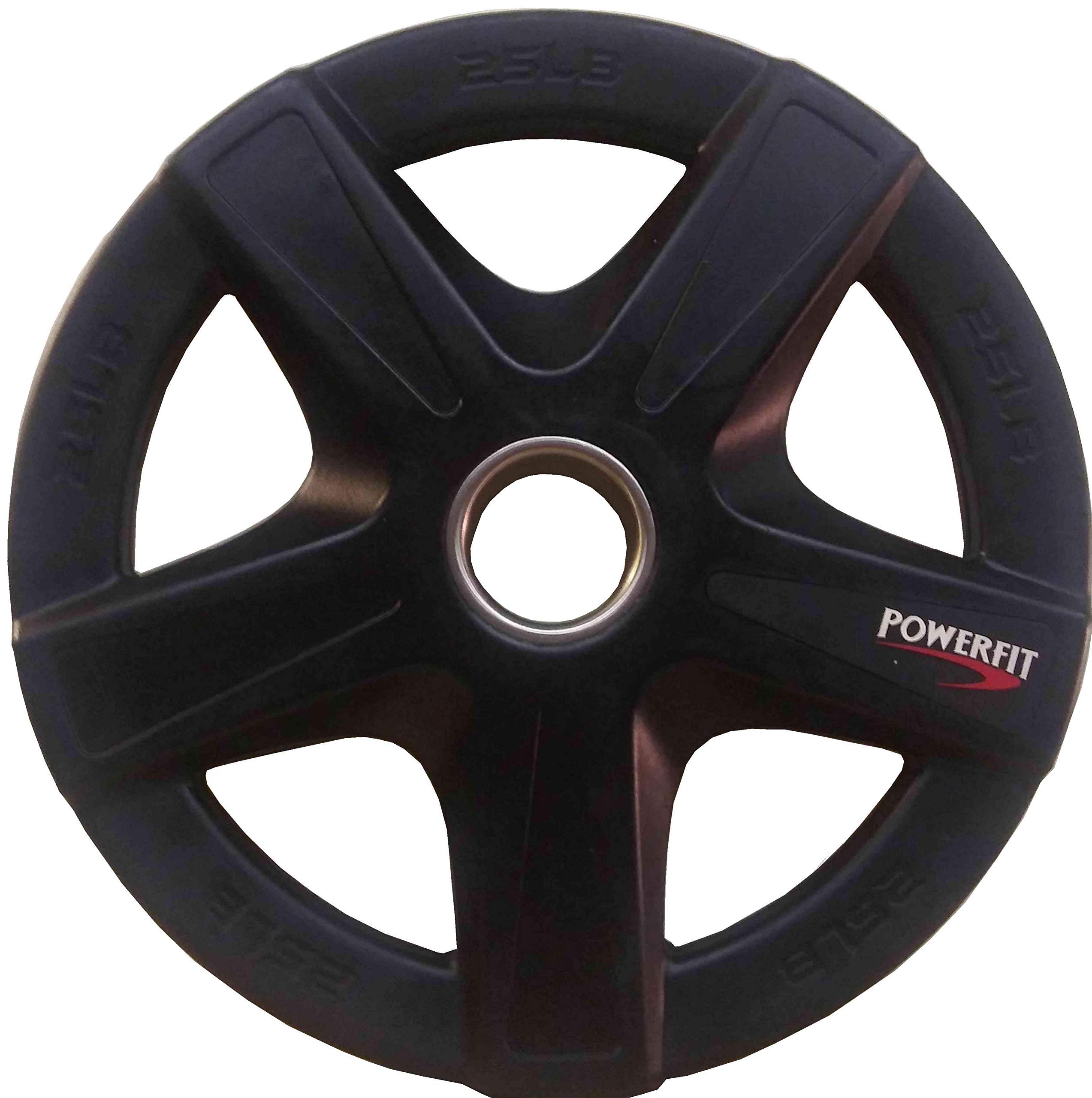 PowerFit Rubber Coated Grip Weight Plates (25)