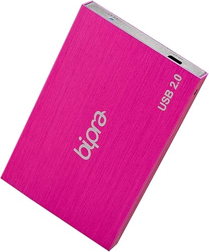 Disco duro delgado de bolsillo externo USB 2.0 de 1 TB - Rosa dulce - Ntfs