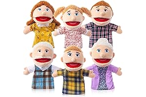 Family Hand Puppets for Adults: A Set of 6 Charming Characters for Storytelling and Entertainment