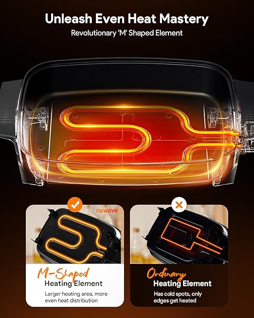 Sartén Eléctrica Digital Nuwave Medley XL, 7qt, Antiadherente Cerámico miniatura 2