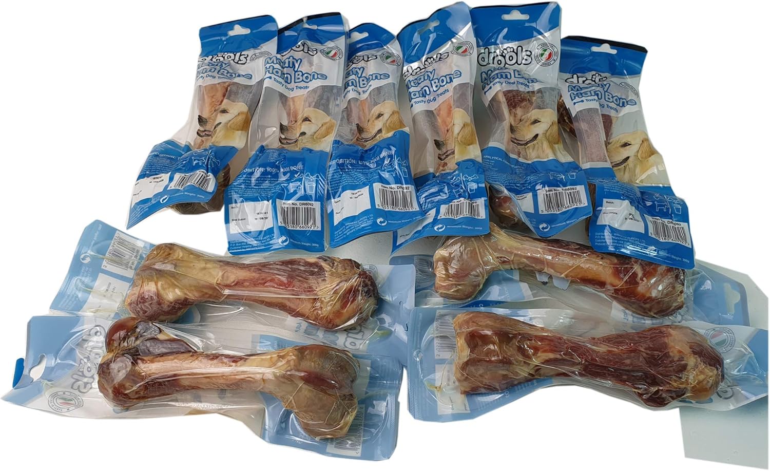 Drools 15 X 100 Natural Italian Large Meaty Ham Bone Bones Tasty Dog Treats Amazon Co Uk Pet Supplies