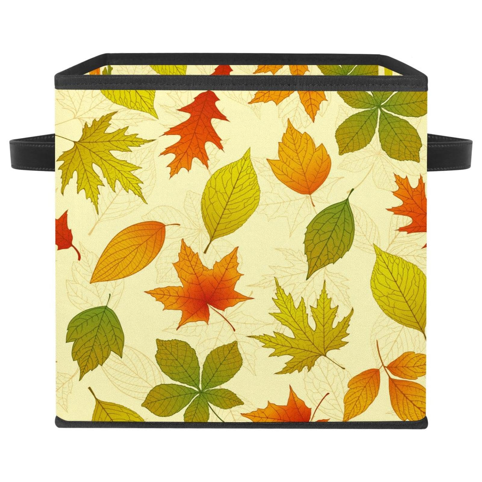 Boîte en tissu motif automne pour sublimer la décoration de votre chambre à coucher