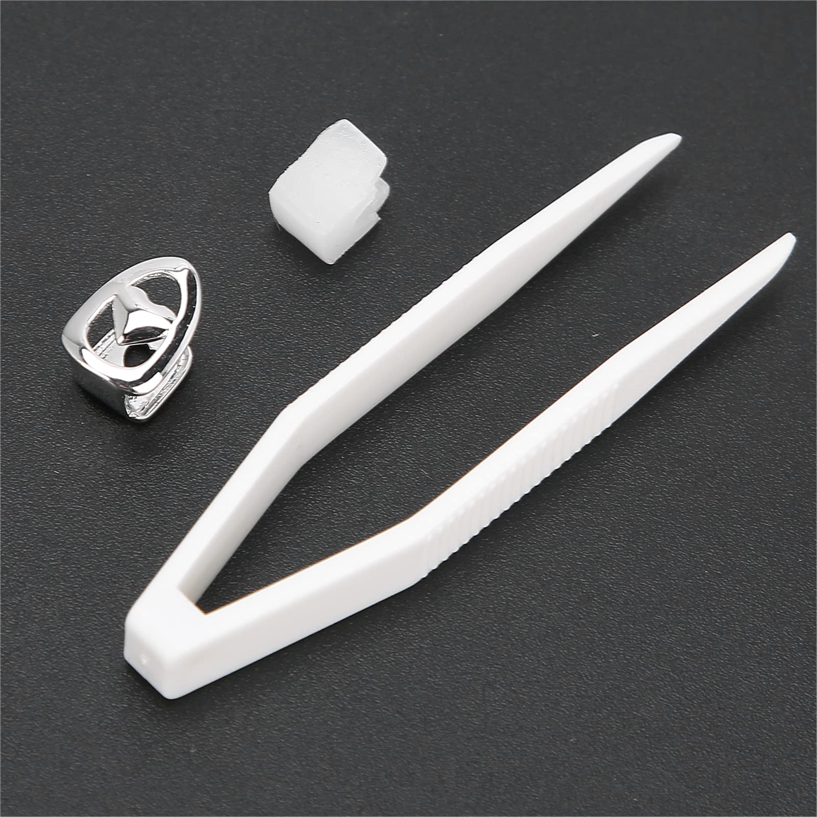 Hip Hop Halloween Falschzahn Dekoration Modischer Kupfer Zahn Silber Glossy Teeth für Festival Party Kostüm Accessoire