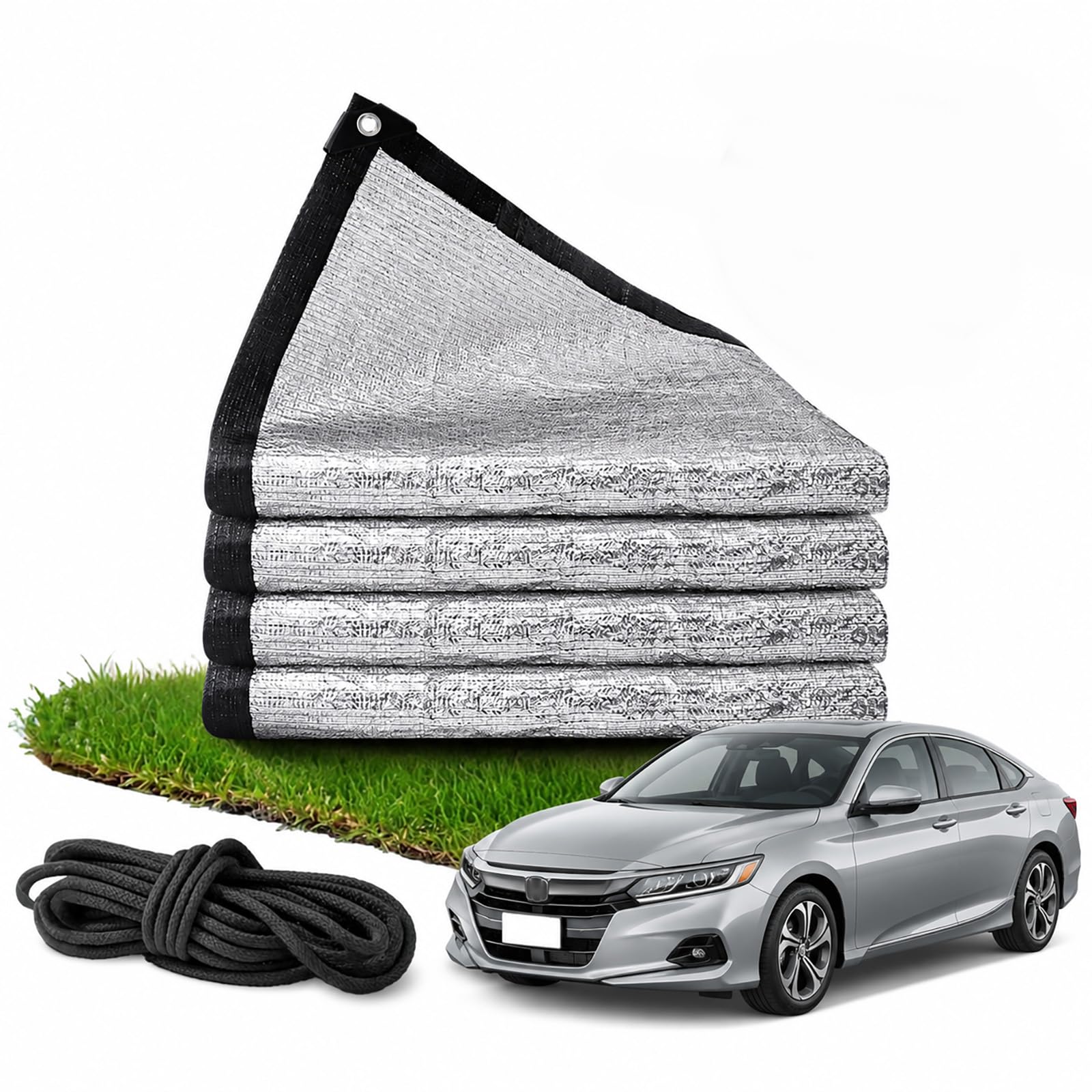 Voyyhu Aluminet Shade Cloth, 99% Reflective Shade Netting with Grommets