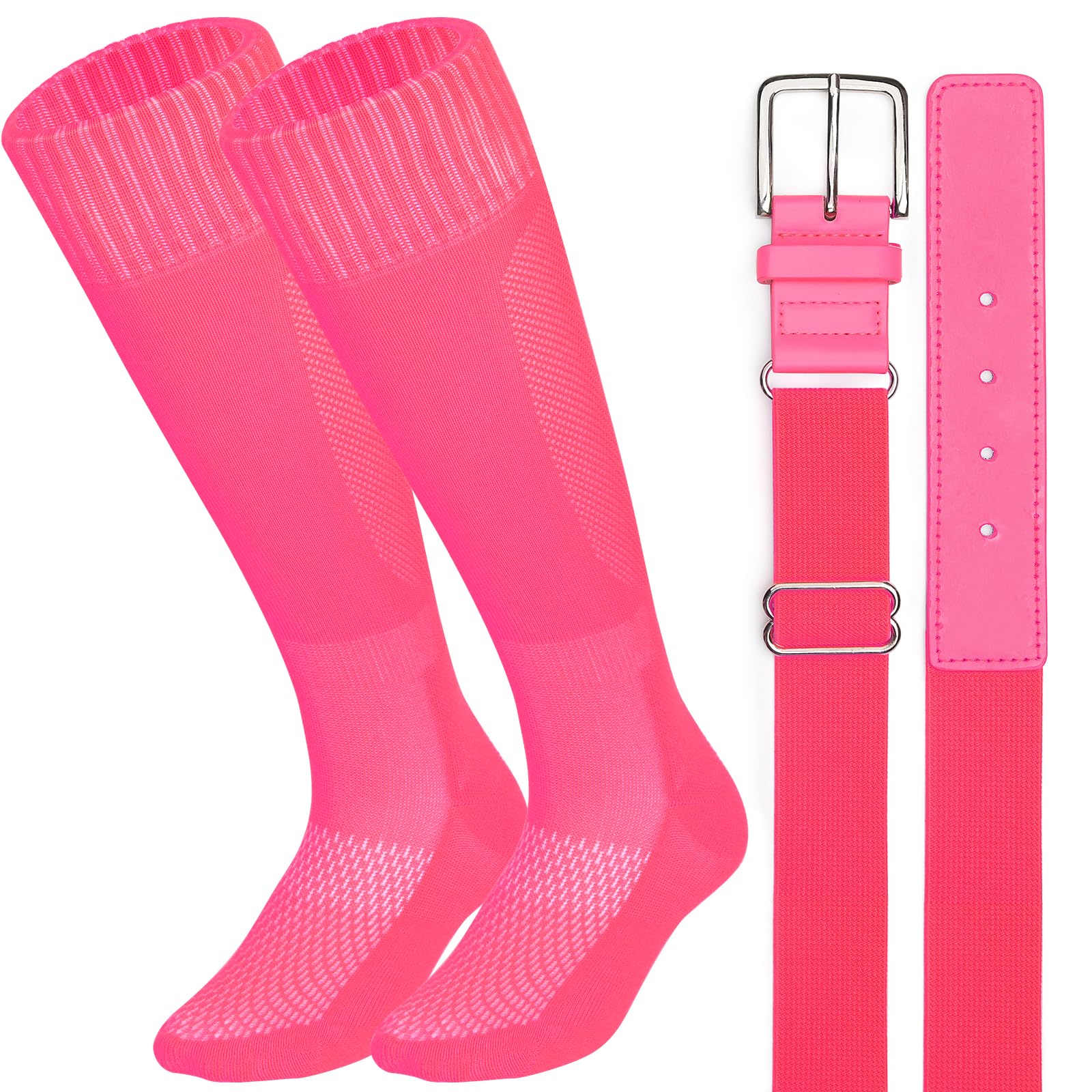 Baseball Socks and Belt Combo for Youth Adult Softball Sock Belt for Boys and Girls