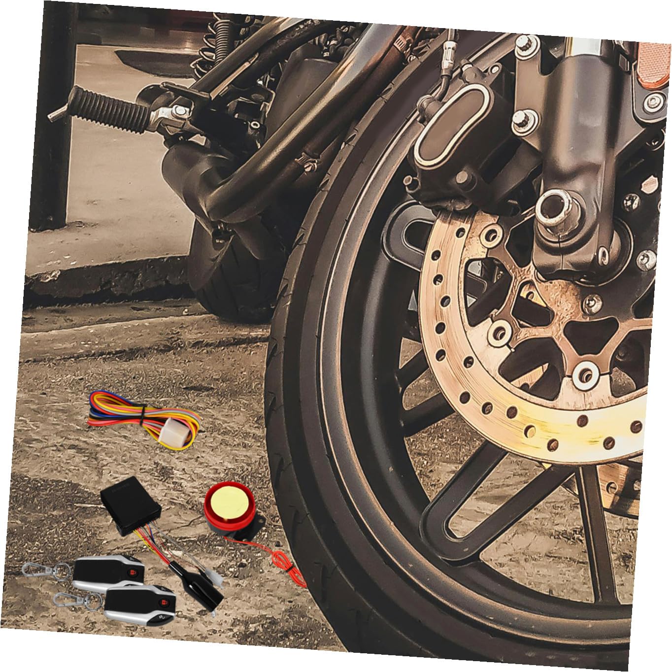 Allarme Moto con Avviamento Remoto Kit Antifurto Bidirezionale per Sicurezza Resistente alle Intemperie Compatibile con Vari Modelli