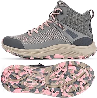 Viakix Monterra Mid Women’s Waterproof Wide Toe Box Hiking Boots – Lightweight Comfortable Trail Shoes – Supportive Outdoo... Price In India