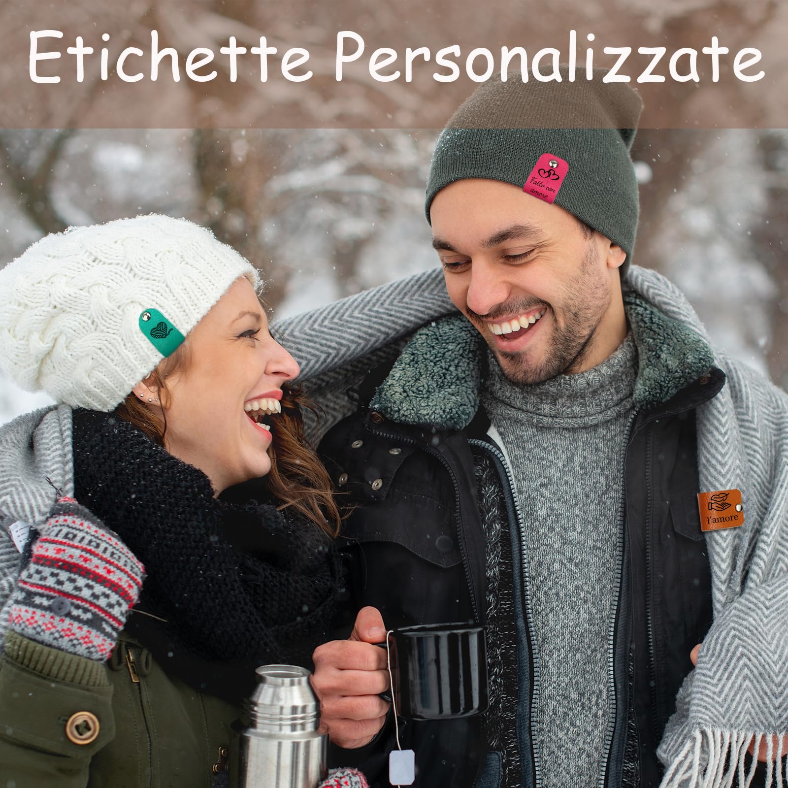 Etichette Personalizzate da Cucire con Rivetti per Vestiti 10-100pcs