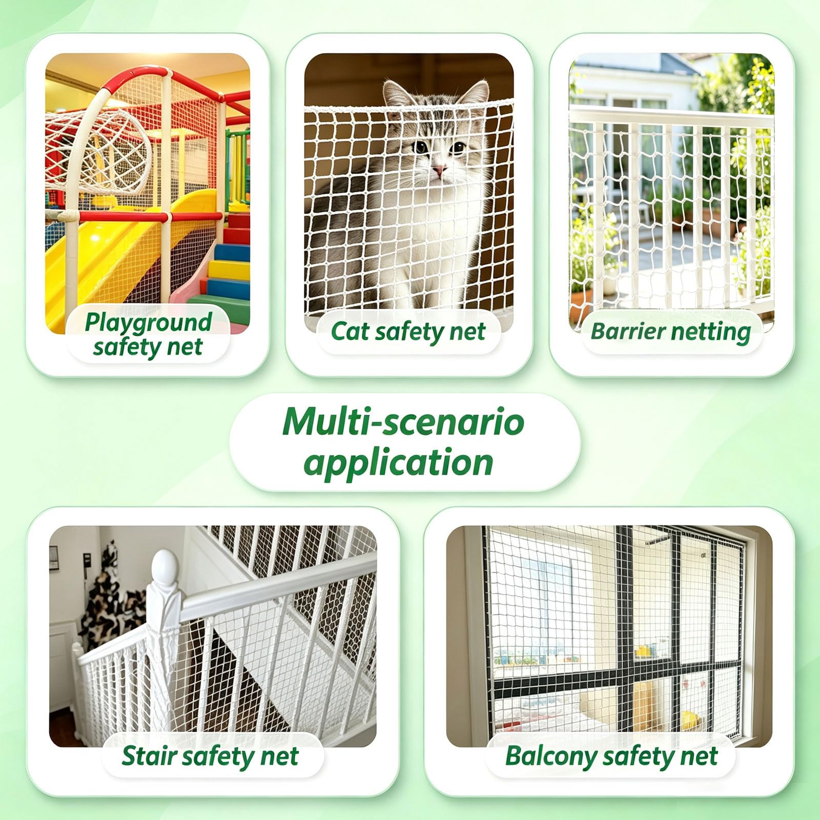 Rete di Sicurezza per Bambini In Corda per Ringhiere per Scale Balcone