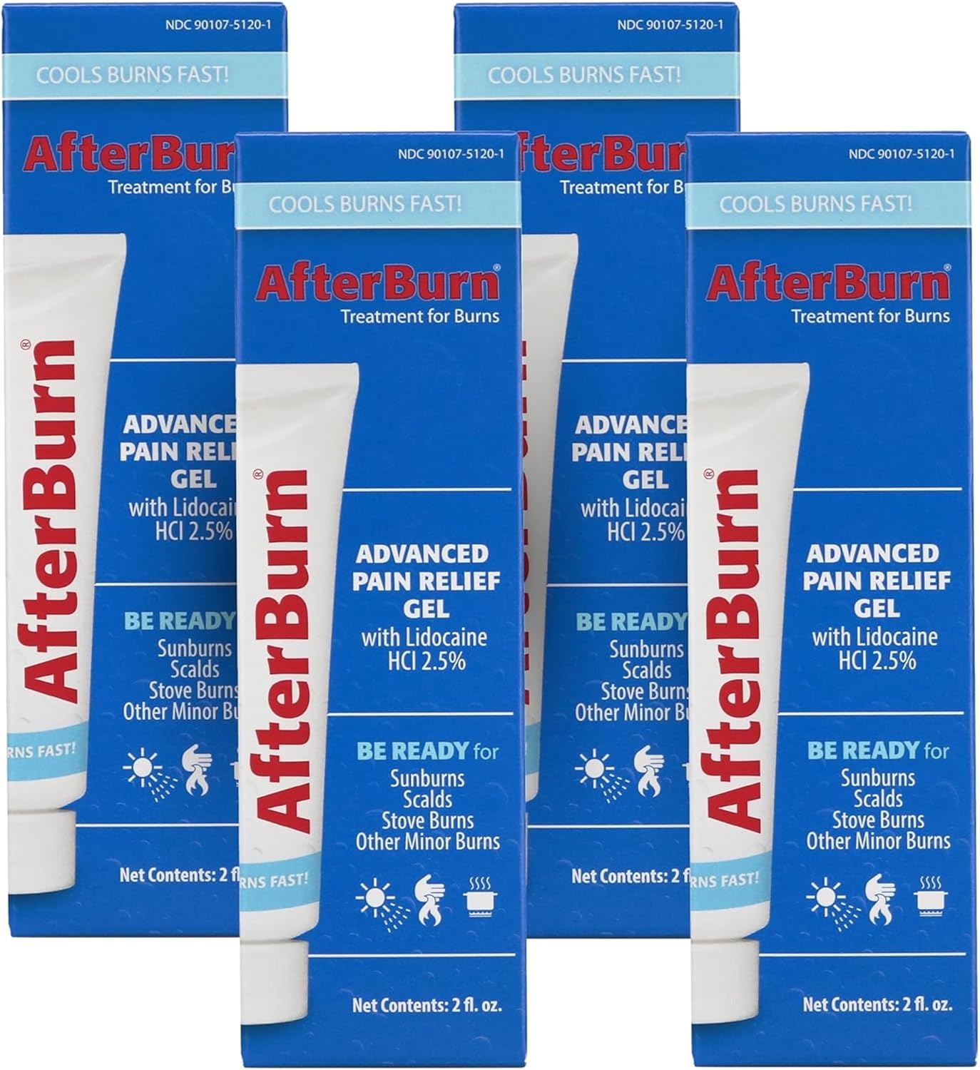 After Burn Advanced Pain Relief - 2 Fl Oz Tube - (Pack of 4)