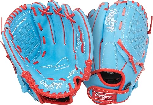 Miniatura 33 de Rawlings Guante de béisbol y sóftbol Sure Catch Modelos de T-Ball, para jóvenes y adultos recreativos Múltiples tallas y estilos