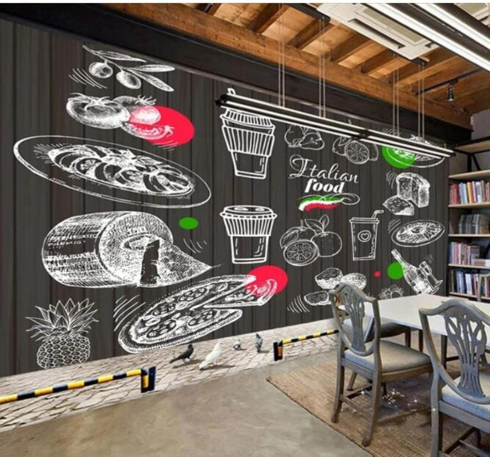 Xlming 400Cm×280Cm(B×H) Bread Snacks Summer Juice Desserts Poster 3D Wallpaper Luxury Silk Study Dining Feature Sofa Grey Bedroom Living Room Tv Decorative Wall-400Cm×280Cm