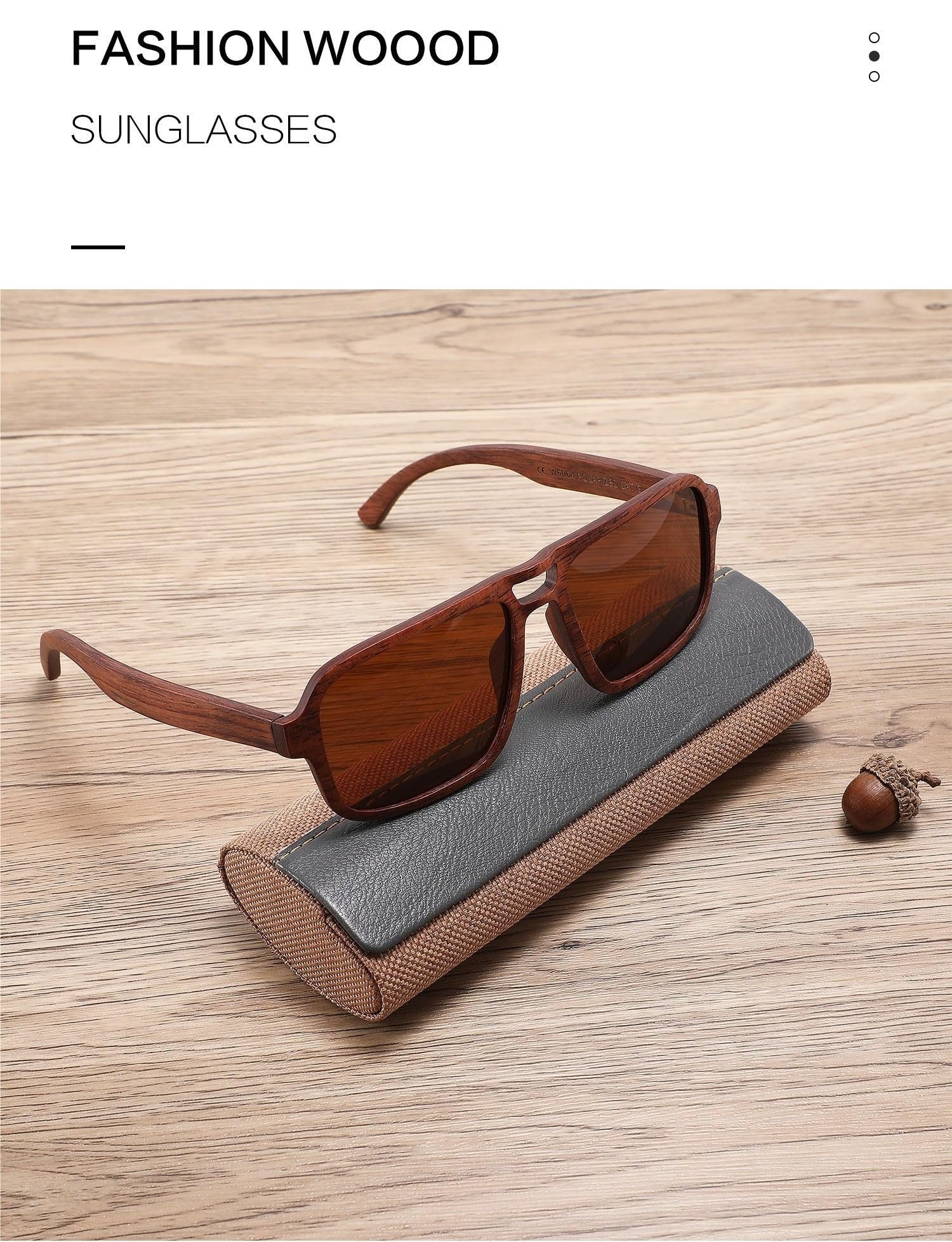 Occhiali Da Sole Retrò In Bambù E Legno Con Montatura Grande For Uomo E Donna, Alla For Le Vacanze Di Pendolarismo All'aperto