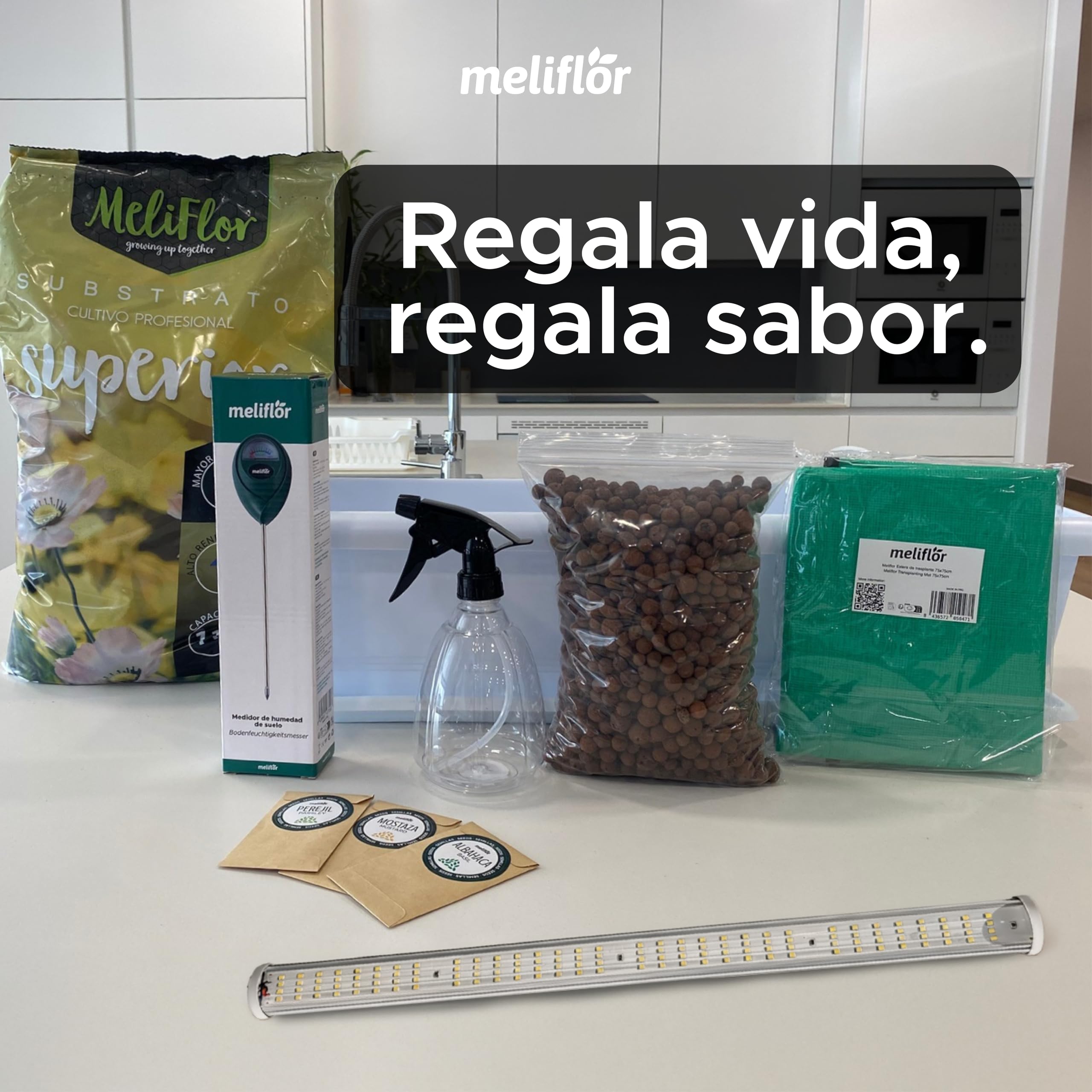 Kit de cultivo de cocina. Meliflor Garden Kitchen (Con iluminación LED)