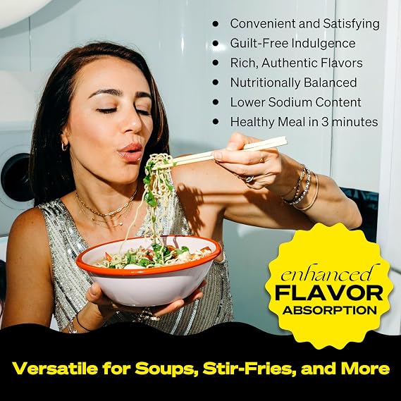 immi Ramen Complete Meal Bundle: Creamy Chicken Cup Noodles 6 Pack + 13oz Deluxe Vegetable Toppings 18g Protein & Ready to Eat (Low Carb & Keto)