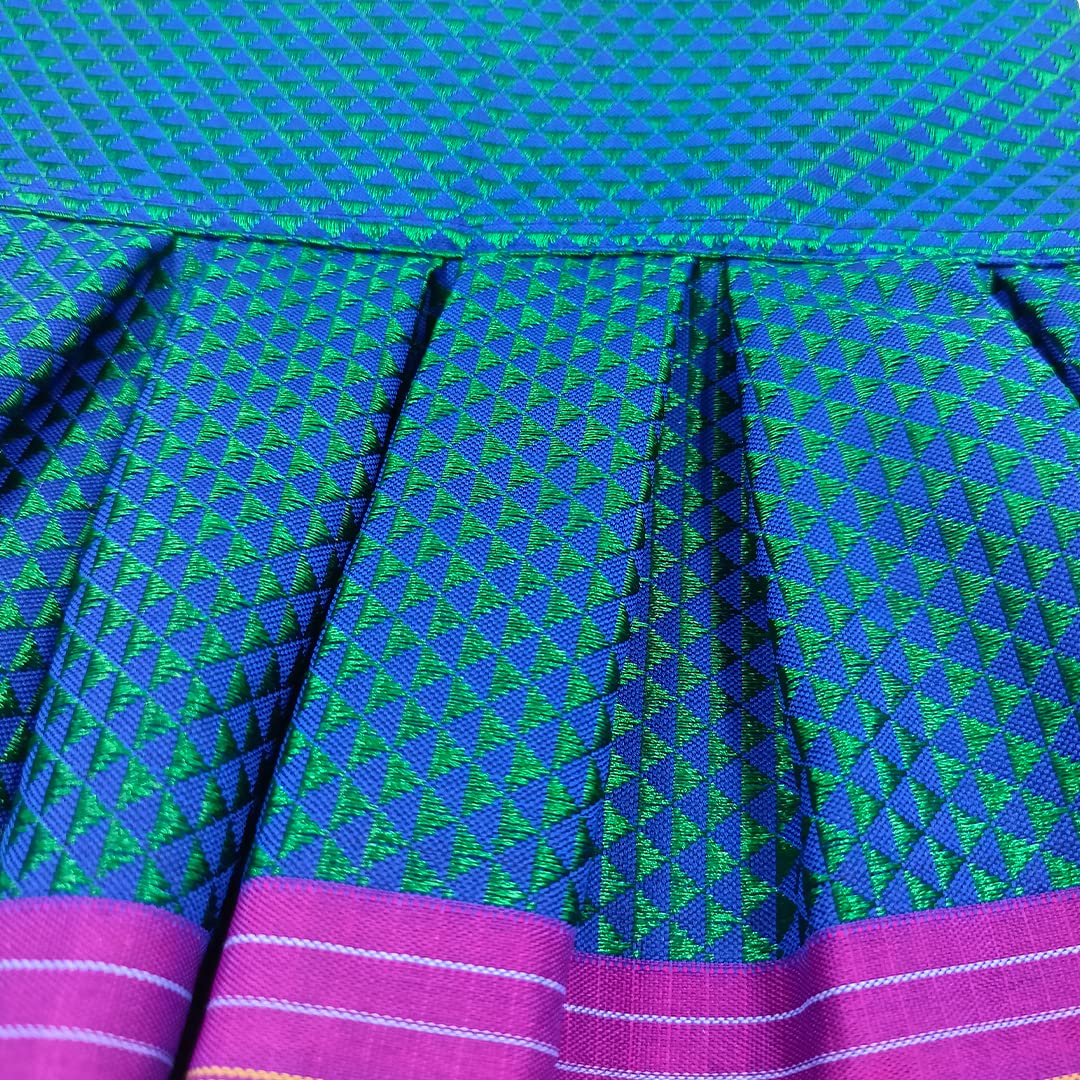 My Art Bucket Parkar Polka Dress For Small Dog Girl Puppy Clothes Female Princess Tutu Striped Skirt Summer Shirt For Shihtzu, Pug, Poodle Cat Pet Apparel Outfits (S, Blue) 3