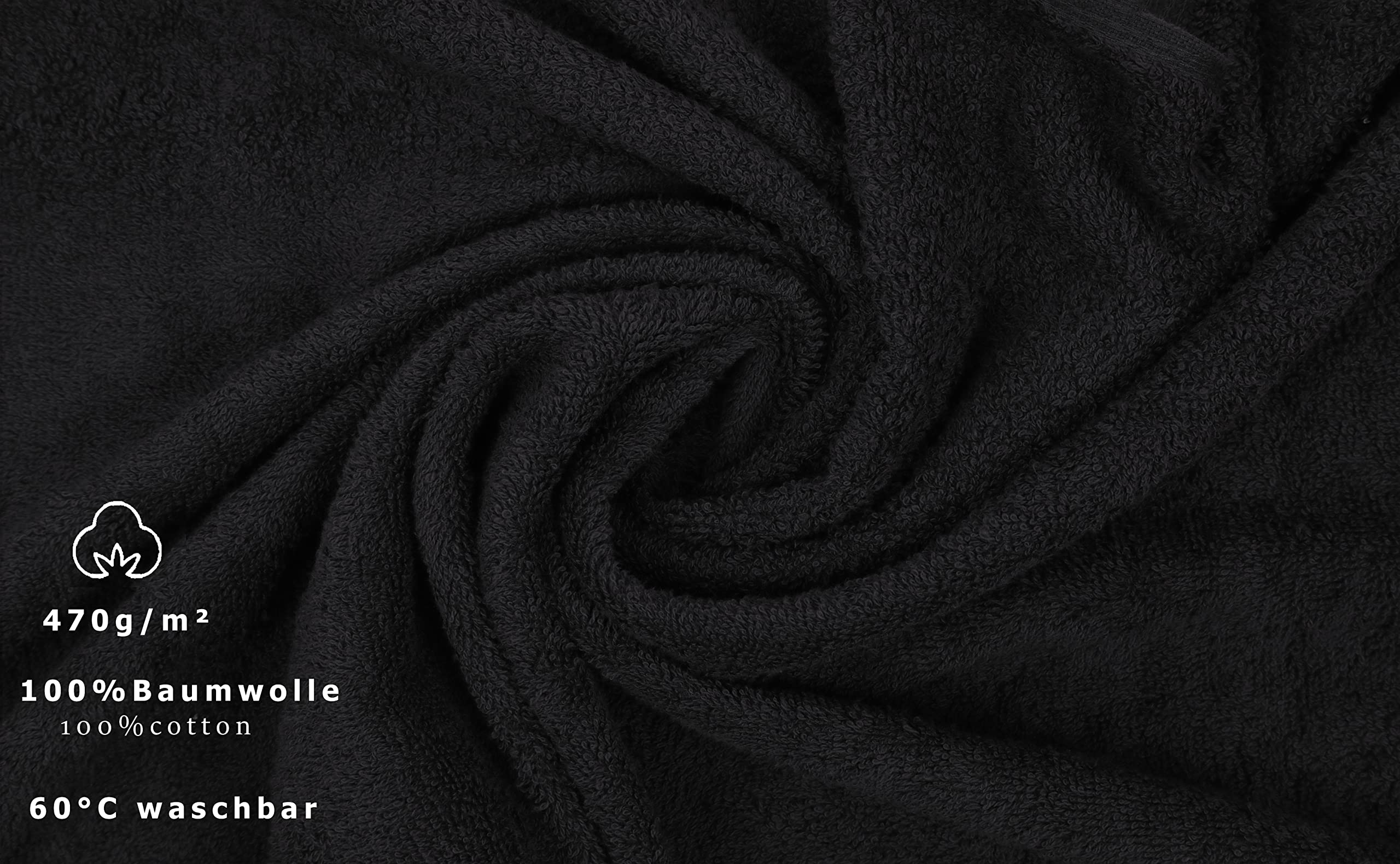 Betz Lot de 8 Serviettes Taille 50x100 cm 100% Coton Set de 8 Serviettes de Toilette Premium (Graphite)