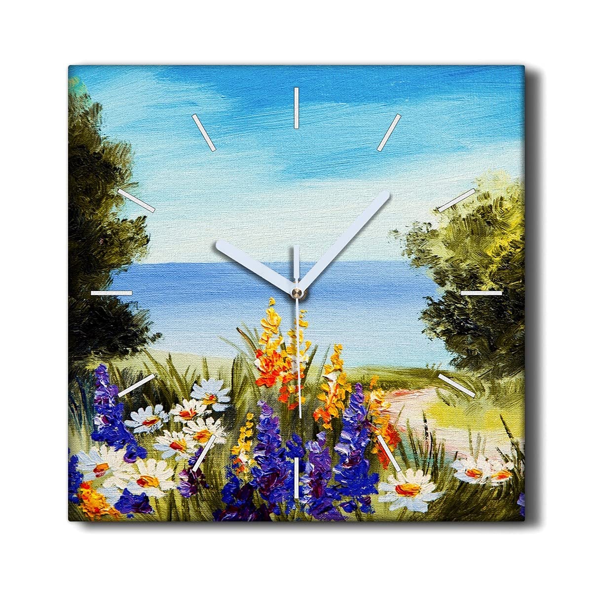 Horloge sur toile sans tic-tac pour embellir le salon et éliminer les bruits