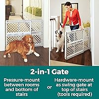 Vista 2 de MYPET Puerta universal para mascotas: 26" - 42" Puerta de perro de ancho para puertas con ajuste a presión o accesorios de puerta oscilante Tipos