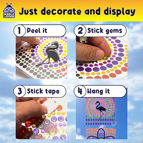 Vista 22 de PURPLE LADYBUG SUNGEMMERS - Kit de atrapasoles para ventana, actividades de verano para niños, regalos de cumpleaños para niñas y niños, Sol y arco