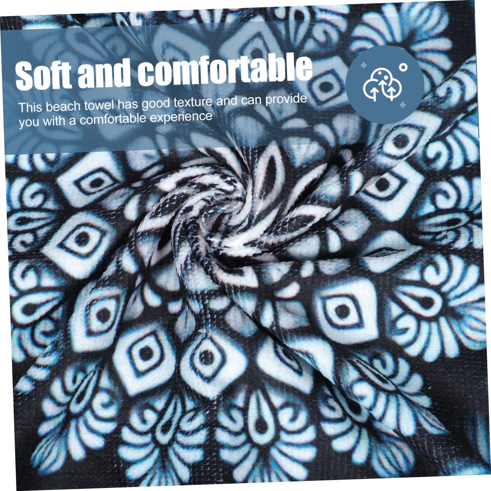PRETYZOOM 4 Pz telo mare asciugamano palestra asciugamani palestra gym towel asciugamani in microfibra asciugamano in microfibra per il viso telo da piscina fibra superfine Blue