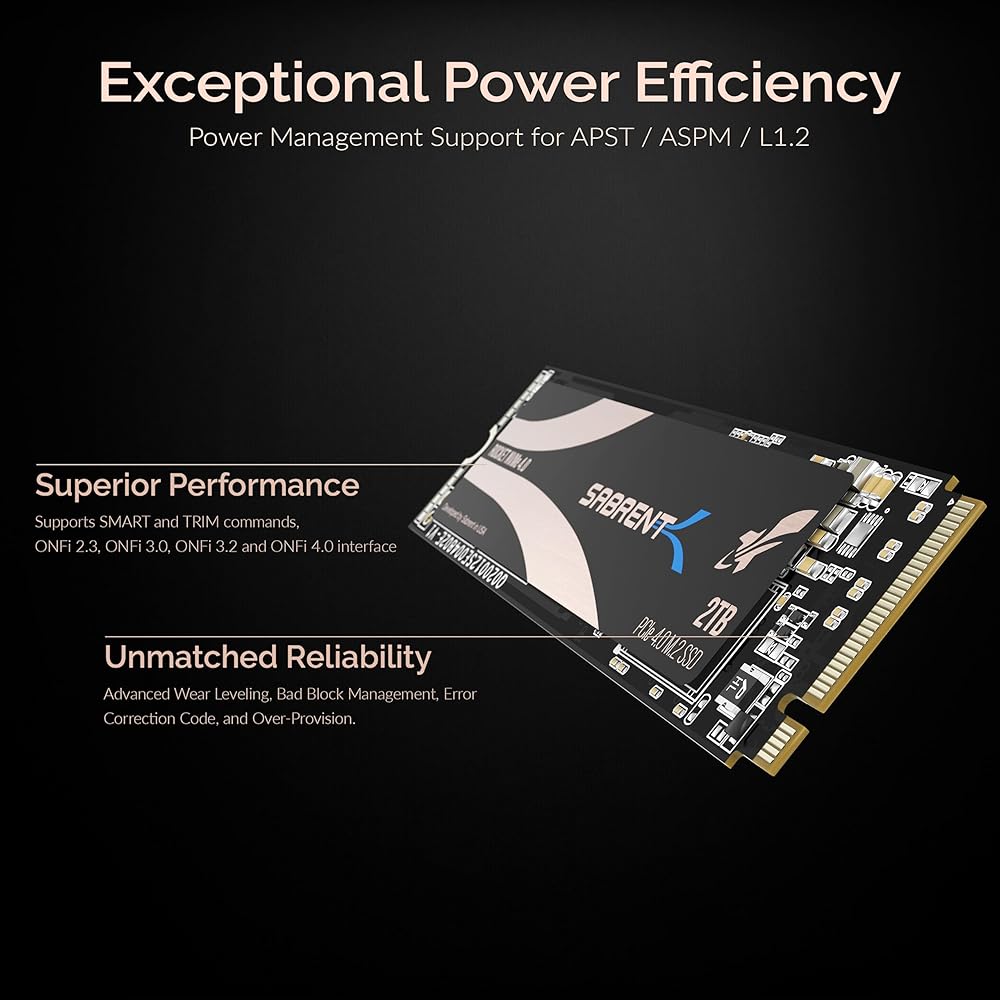 Sabrent Rocket 2TB PCIe Gen4 NVMe M.2-2280 Extreme Performance Internal Solid State Drive thumbnail 5