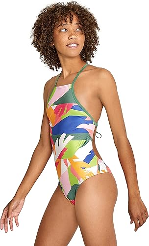 Speedo Traje de baño de una Pieza Endurance Turnz Tie Back Impreso para Mujer