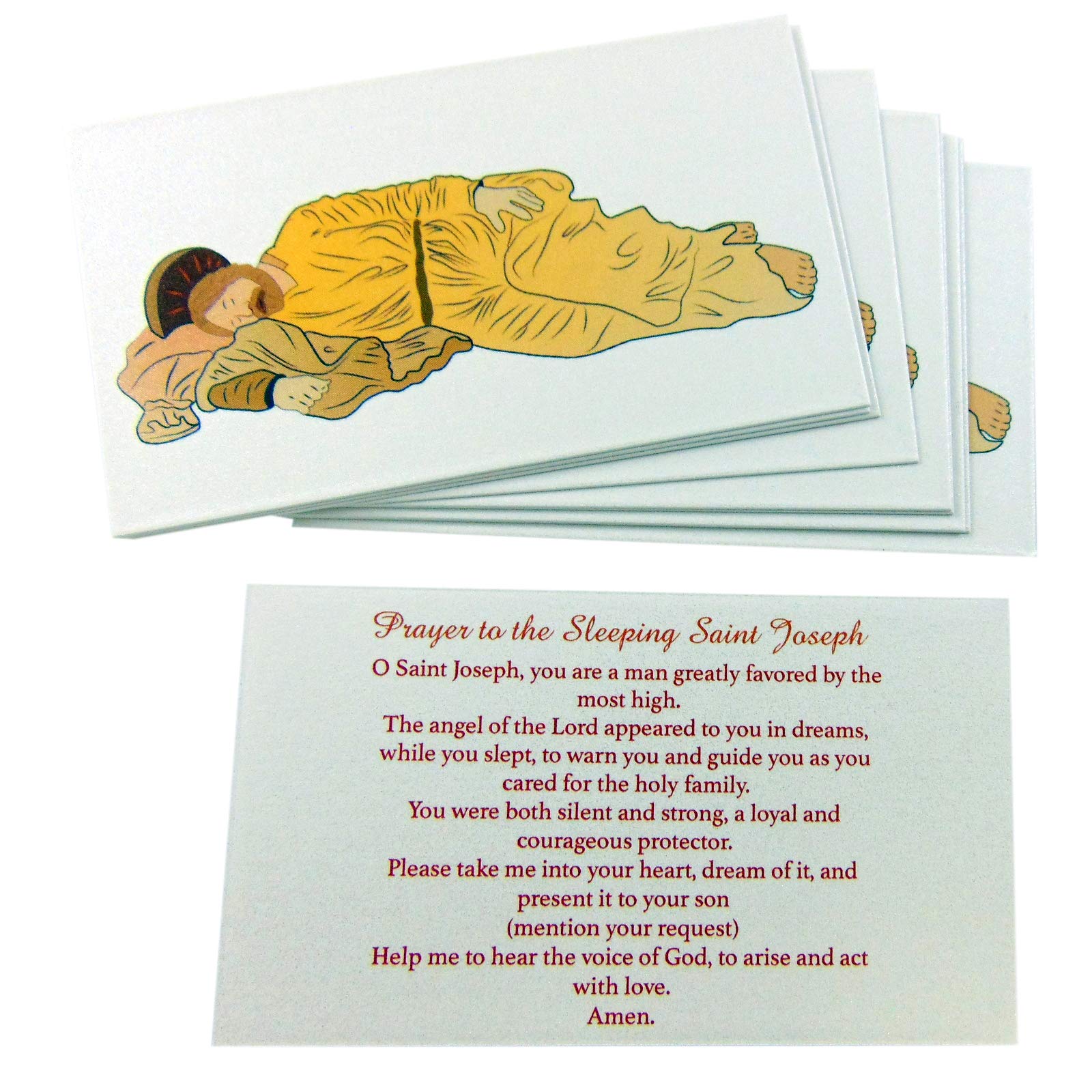 Westmon Works Prayer to the Sleeping Saint Joseph Holy Cards Bulk Pack, Set of 10