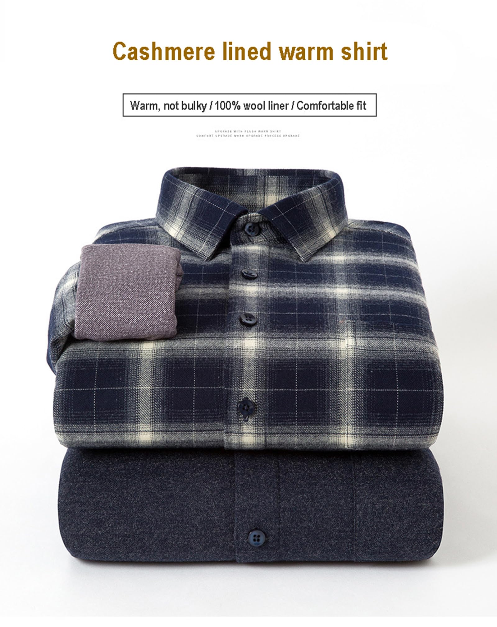Camicia di Flanella da Uomo - Camicie a Quadri in Cotone Regular Fit per Uomo, flanelle Imbottite Imbottite Casual ispessite per Uomo M-5XL