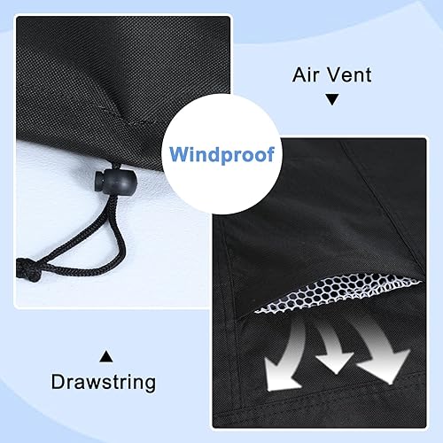 Miniatura 48 de ABCCANOPY Funda universal para mesa auxiliar de patio, para exteriores, pequeña cubierta impermeable y a prueba de polvo, marrón beige, 42 x 24 x 18